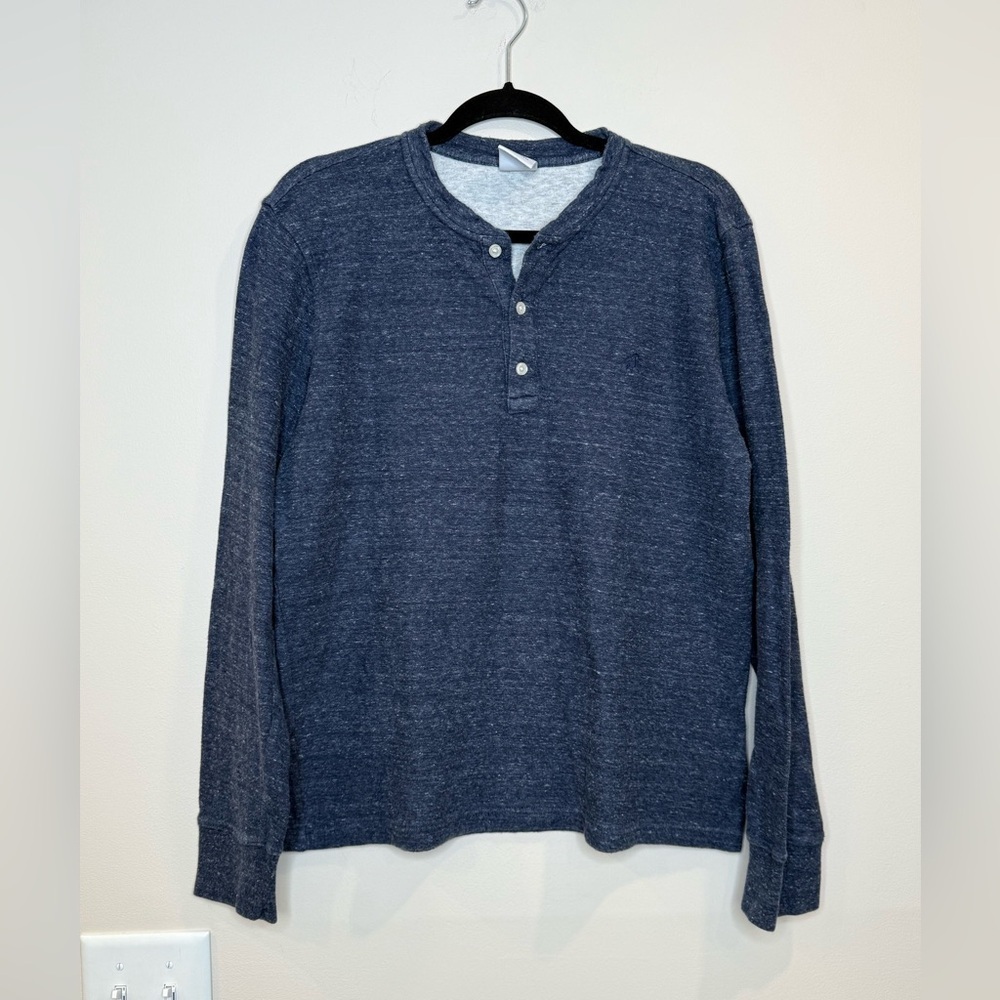 🔥Brook Brothers Men's Blue Henley Shirt SzM Excellent condition 🔥